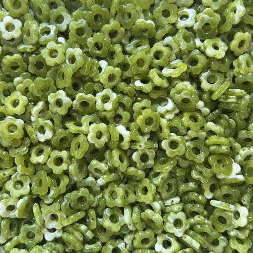 Акриловые ретро-градиентные пятилепестковые бусины для самостоятельного изготовления украшений и аксессуаров для волос