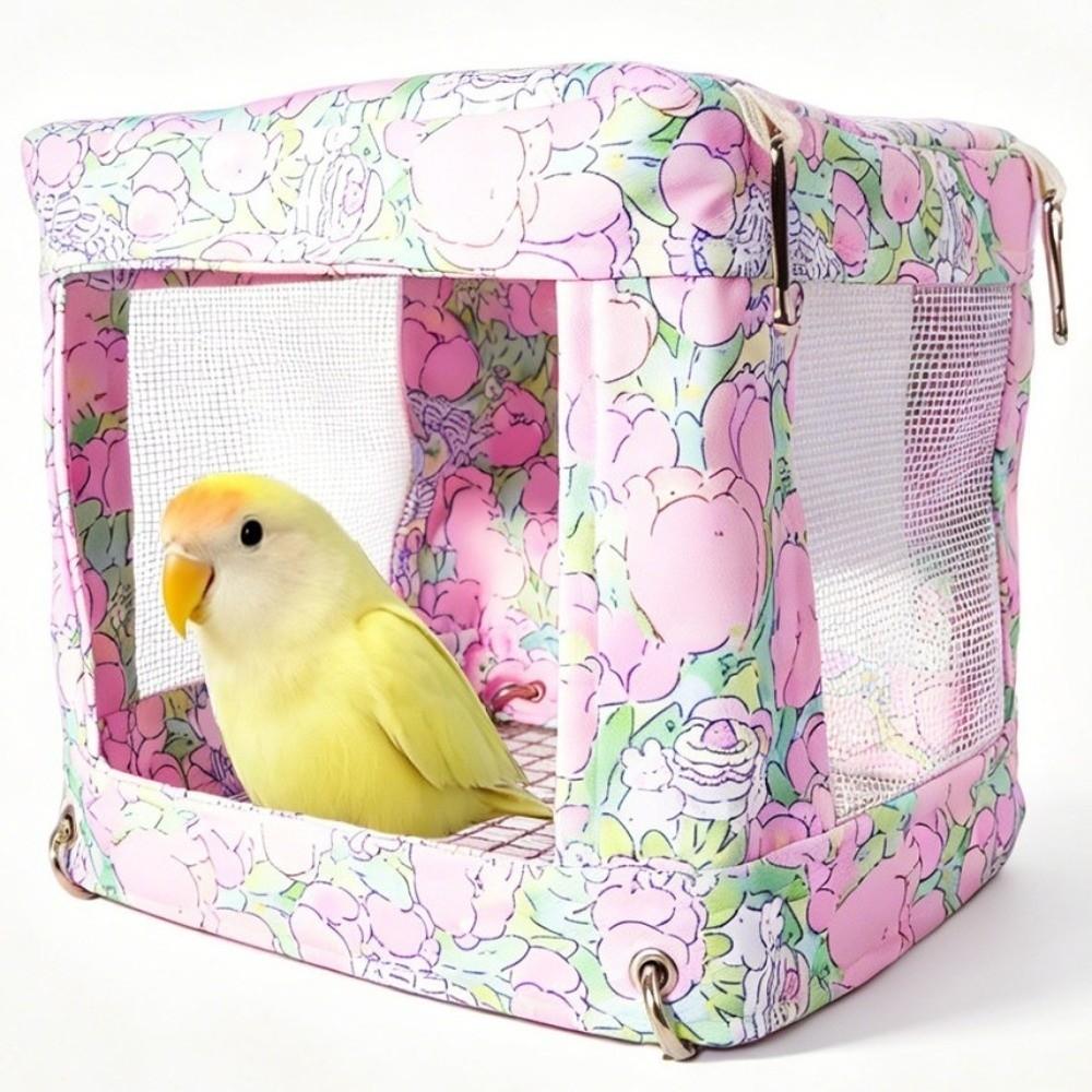 Breathable Mesh Bird Hanging Bed Bite Resistant Parrot House Multi-functional Bird Nest Sparrows