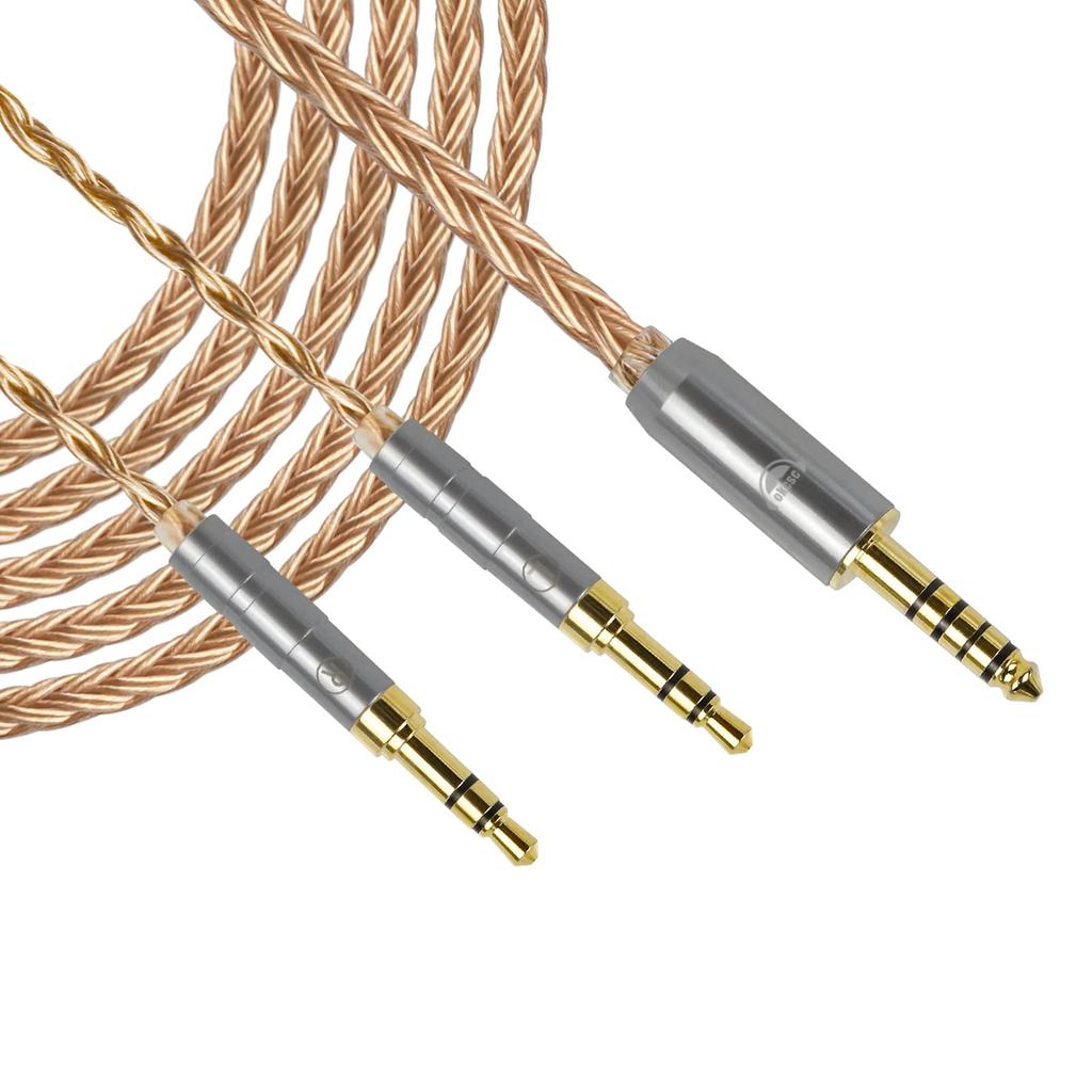 okcsc ZT16 16-Core Pure Copper Headphone Replacement Cable, 4.4mm Balanced to Dual 3.5mm