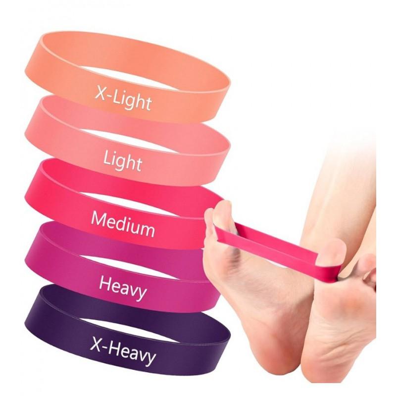 TPE Resistance Bands Finger Toe Arch Ankle Training Thumb Loop Foot Strengthening Hand Dexterity Improvement