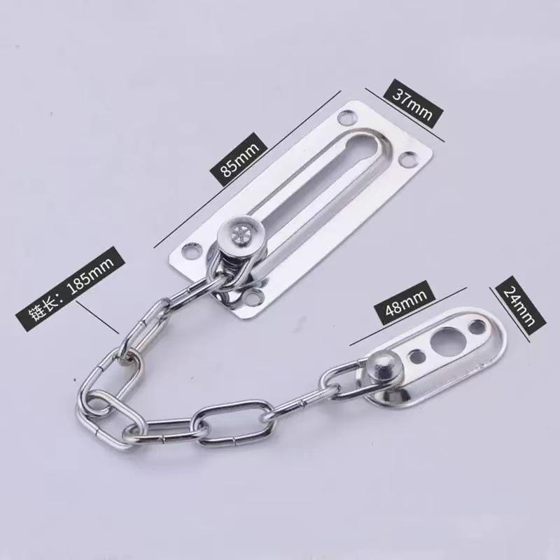 Stainless Steel No-Drill Anti-theft Door Chain for Hotels and Cabinets