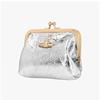 Vivienne Westwood Metallic Crinkle Frame Pulse Mini Coin Card Wallet 56010005w L00a7 Q401