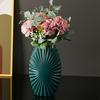 Plastic Ribbed Flower Vase Minimalist Modern Flower Holder Container Home Office Table Centerpiece Decorative Floral Plants Vase