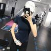 Женская летняя спортивная футболка приталенного кроя - Топ с коротким рукавом для йоги и бега