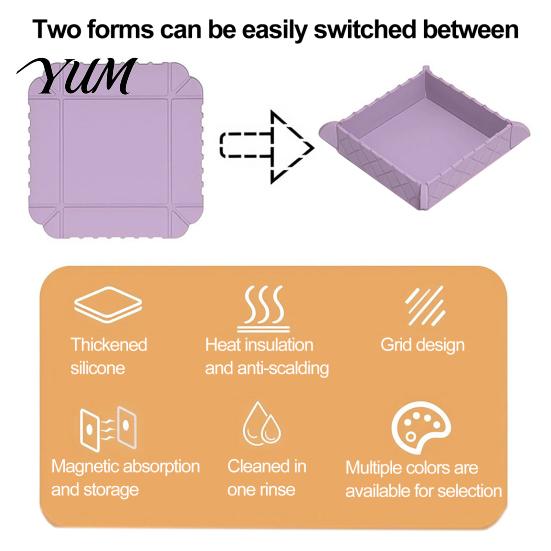 Foldable Table Mat Silicone Magnetic Mat, Heat Resistant Hot Pad, Portable Waterproof Easy Clean Non-slip Trivet for Kitchen Dining And Camping Picnic