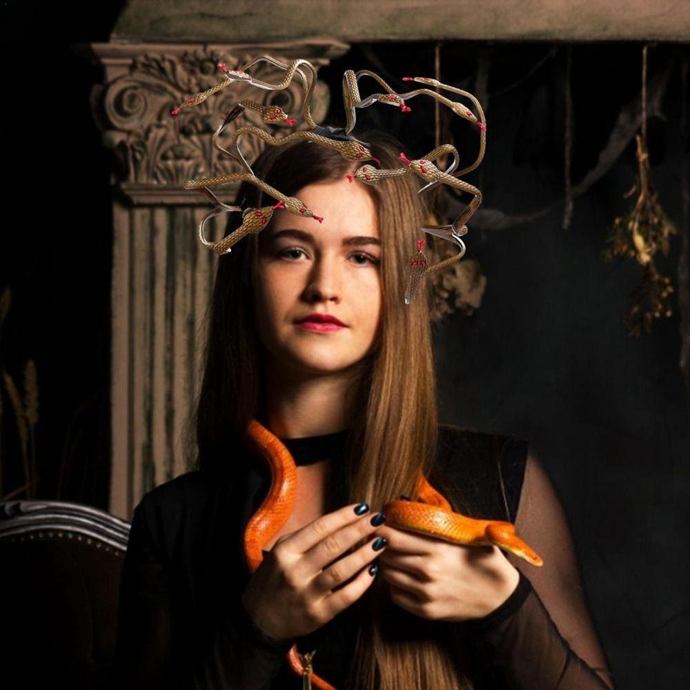 hairband Snake Halloween Headband PVC Halloween Party Decorations Masquerade Party Headpiece Men