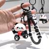 Cute Panda Dolls Pendant Cartoon Car Key Ring Lovely Panda Keychain Backpack
