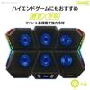 OHM Electric PCGEAR Охладитель для ноутбука с 6 вентиляторами, вентилятор CPU и подставка для ноутбука, Тихий режим охлаждения, PC-SCRGB-K 01-0045, Черный