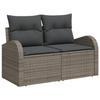 Ensemble Canapé Jardin 10 Pièces avec Coussins Gris en Rattan Poly 3357442