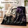 Bleach anime Custom Name Flannel Throw Blanket Soft Warm for Sofa Bed Indoor Home Use