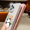 Чехол-карманник с прозрачной задней панелью из ТПУ для iPhone 17 16 Pro 17e 16e 15 14 13 12 Pro Max 11, мультяшная панда, мягкий силиконовый чехол на заднюю панель телефона