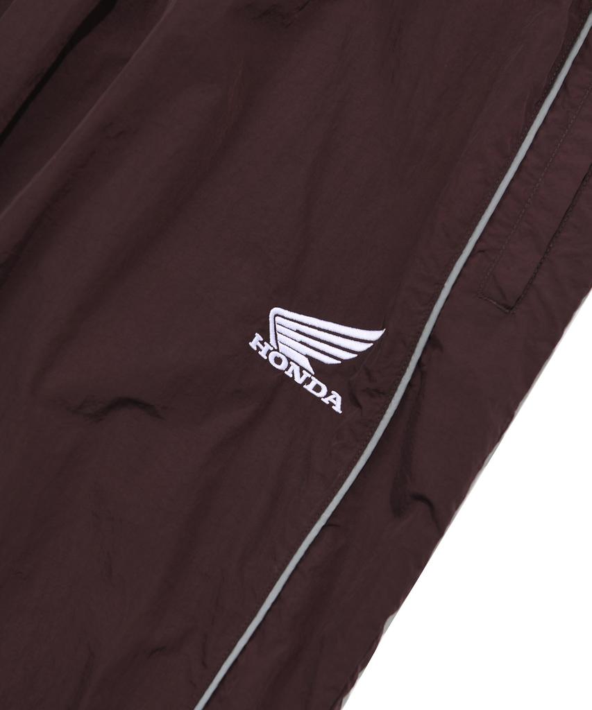 PHYPS MOTORCYCLE Basic Logo Nylon Track Pants Burgundy