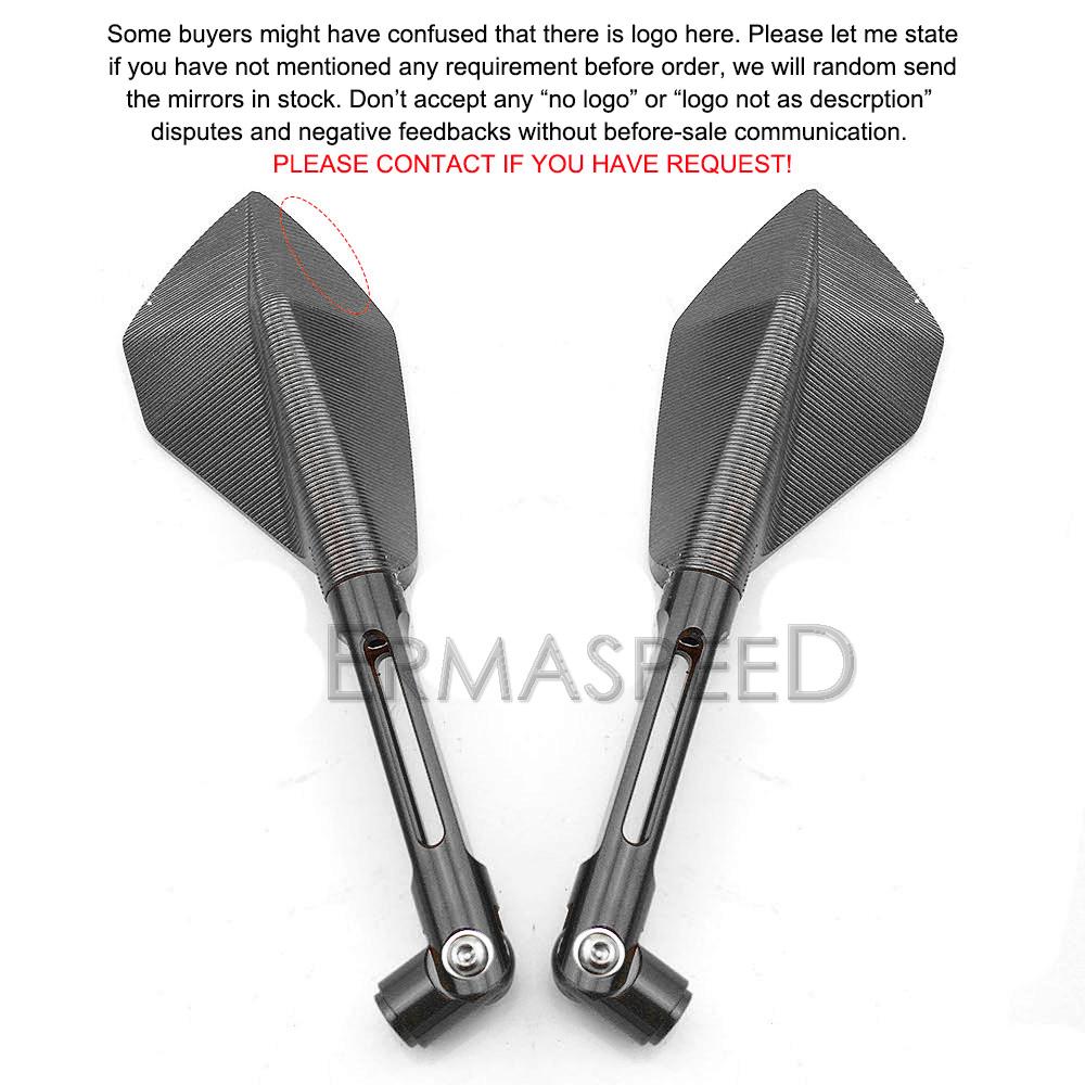 CNC Aluminum Motorcycle Rearview Mirrors Blue Lens Universal 8mm 10mm Rear View Side Mirror for Motorbike Scooter Dirt