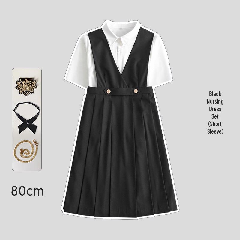 Японский комплект школьной формы JK: Аутентичная длинная юбка, защищающая грудь, для молодых леди от Ху Му Тао
