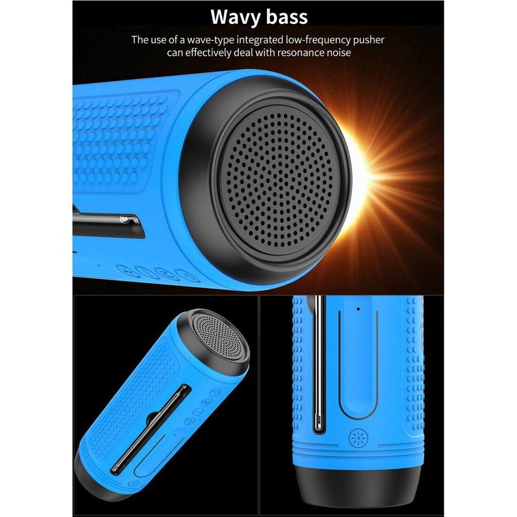 A1 Беспроводная Bluetooth-колонка с FM-радио, портативная велосипедная мини-колонка с фонариком для занятий спортом на открытом воздухе