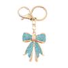 Women Rhinestone Bow Keychain Sparkling Bow Bag Charm Faux Crystal Key Chain