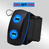 12V 24V Blue LED Rocker Switch DPDT 3 Position Momentary Latching 10 Pin Waterproof for Winch Wiper Trim Tabs Car Marine Boat RV Battery Switches5