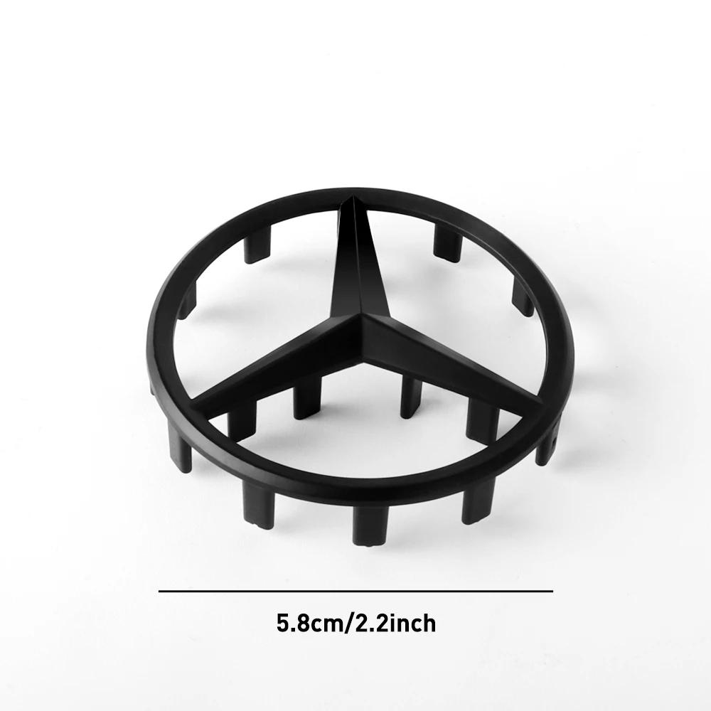 pbfvl2 2025 Hot For Mercedes Benz GLE B/C/E/S C200L GLC5 2mm/58mm Hollow Out Badge ABS Car Emblem Steering Wheel Center Logo Original R