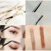 Small Gold Bar Eyebrow Pencil Double Head Triangle Natural Three-dimensional Waterproof and Sweatproof Eyebrow Pencil Lasting Setting Women's Makeup