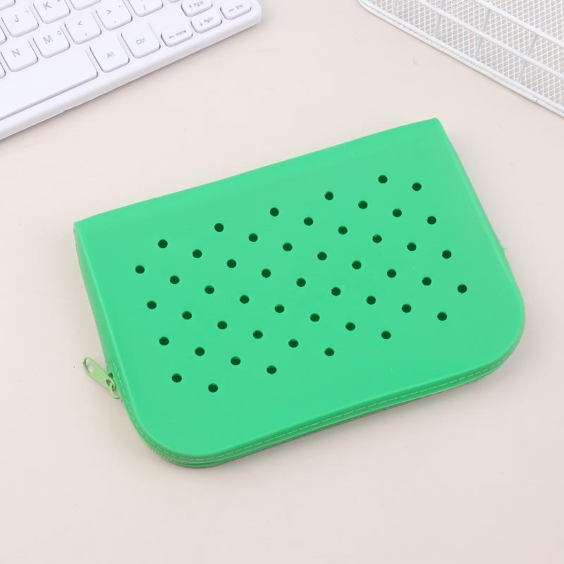 Soft Silicone Pencil Case Zipper Pouch Waterproof Lightweight Storage Bag for Kids School Office Writing Tools