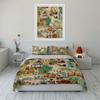 Oriental Chinese Chinoiserie Landscape Bedding Set,1 Duvet Cover 2 Pillowcase,Vintage Bed Linen For Asian Style Home Decor,Gift