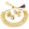Jewellery Set for Women Gold Plated Pearl Necklace Set Traditional Temple Choker Necklace Set for Women