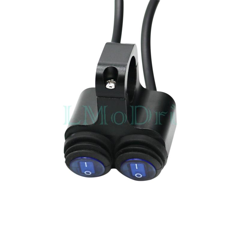 LMoDri переключатель на руле мотоцикла, 2 кнопки управления, мотоцикл, 22 мм, 7/8 дюйма, ремонтные переключатели ВКЛ/ВЫКЛ