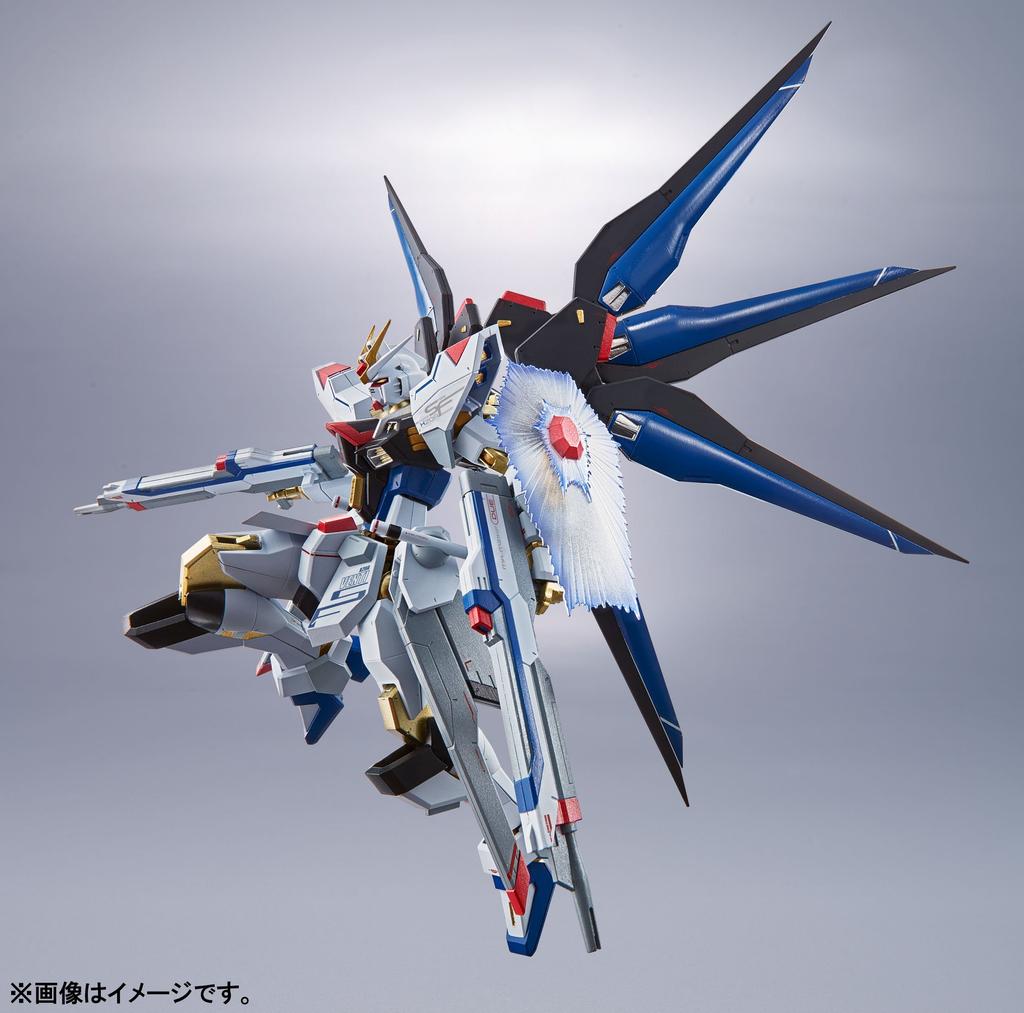 TAMASHII NATIONS METAL ROBOT Spirits Mobile Suit Gundam SEED DESTINY Strike Freedom Gundam 140mm ABS PVC Painted Movable Figure [SIDE MS] Approx.