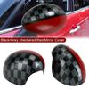 Black/Grey checkered Red Mirror Cover for MINI Cooper Hardtop F55 F56
