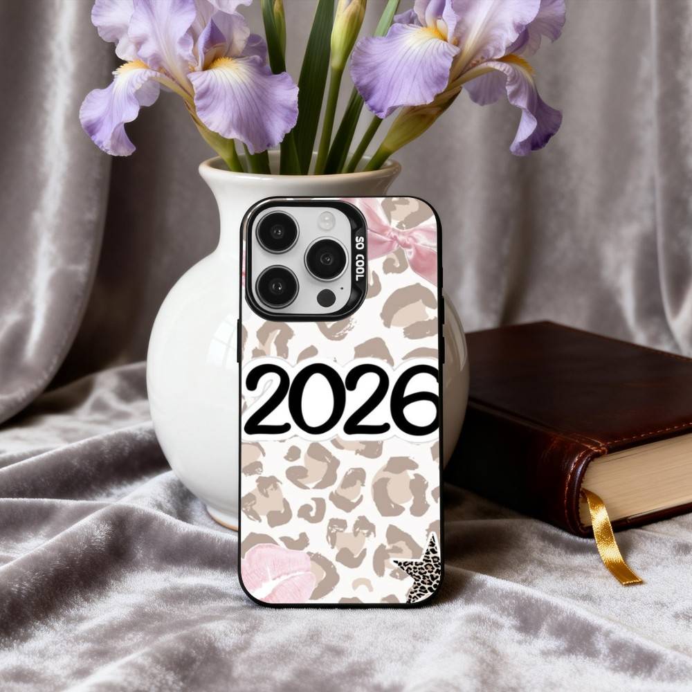 2026 New Year's Art Phone Case For iPhone17,16,15,14,13,12,11 Plus,Pro Max Black Candy silver phone case