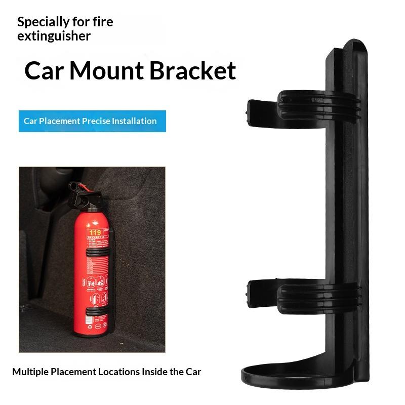 Shake-Proof Car Extinguisher Mount Bracket Eco Friendly ABS Holder for Auto Emergency Fire Safety Equipment