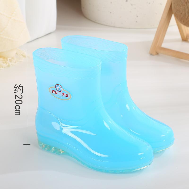Длинные резиновые сапоги женские модные дождевые туфли женские взрослые без подкладки с высоким голенищем водонепроницаемые туфли быстросохнущие резиновые туфли лето