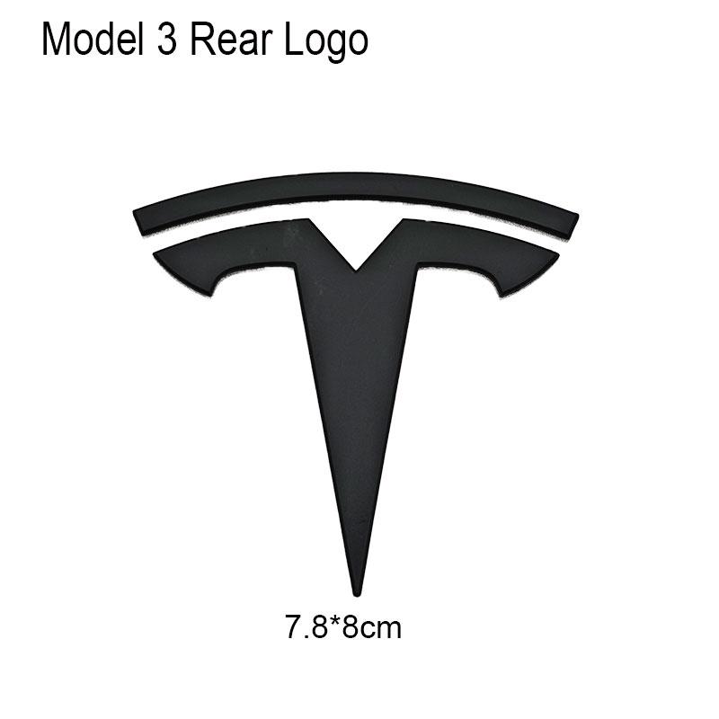 UBLM4 3D ABS Car Front Head Hood Emblem Rear Trunk Badge Sticker For Tesla Model 3 Model Y Replacement Decoration Decals Accessories