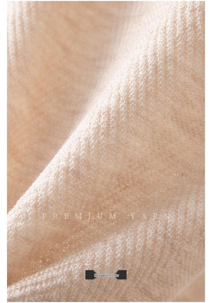Seamless Fine Knit Machine Washable Half-High Neck Slimming Wool Sweater for Women - Spring/Autumn 2025 Warm Base Layer Knitwear