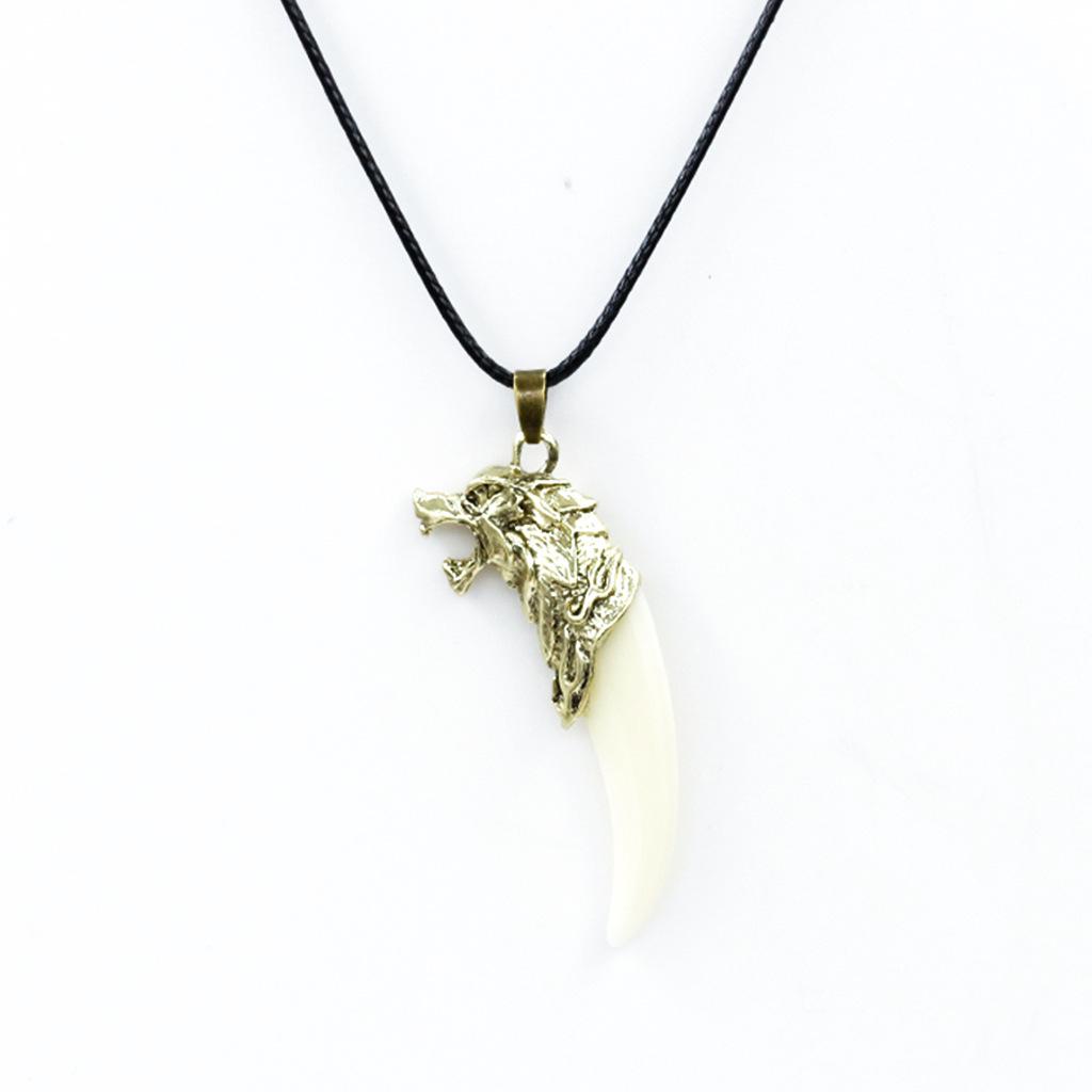 Ожерелье с волчьим зубом, мужское модное ожерелье, индивидуальная мужская цепочка на шею, мужские украшения AVE