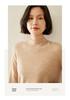 Women's Cashmere Half-High Collar Sweater: Autumn/Winter Style, Twelve-Stitch Rolled Hem, Loose Slimming Knit Base Layer