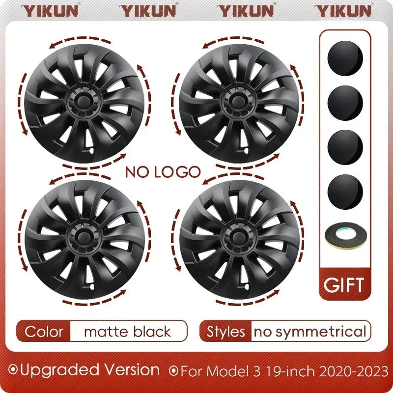 4PCS for Tesla Model 3 19 Inch Hub Cap Performance Replacement Wheel Cover Cap Rim Cover Hubcap Full Accessories 2020 2021 2023