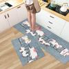 Fashion Simple Nordic Soft Kitchen Rug Anti-Fatigue Kitchen Rug Waterproof Non-Slip Rugs Set Runner Rug Bedside Rug Absorbent Carpet For Kitchen