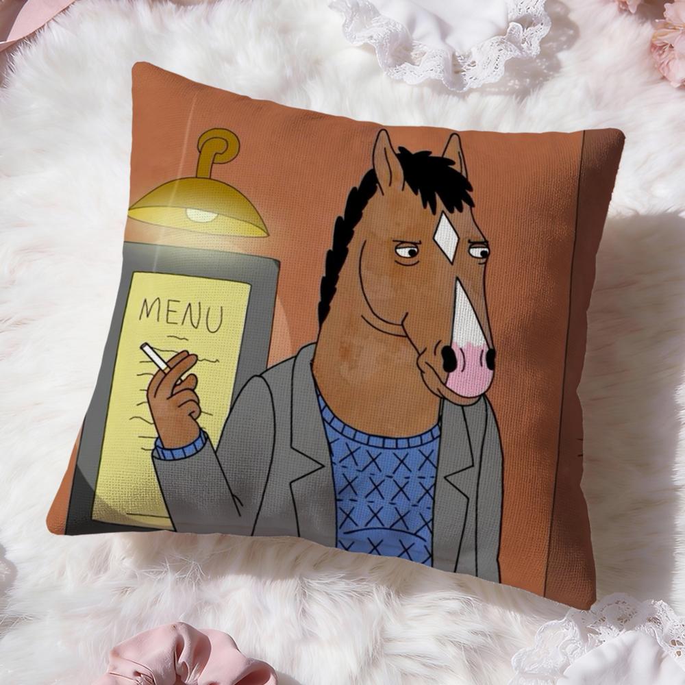 Чехол на подушку B-BoJack Horseman Премиум Комфорт Двусторонний Чехол для Подушки - Дизайн «Два в Одном» для Любой Комнаты и Салона Автомобиля