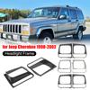Для Jeep Cherokee 1998-2002 Автомобильная рамка фары Декоративная рамка фары экстерьера автомобиля CH2513156 CH2512156 5EM72SW1 5EM73SW1