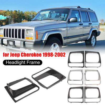 Для Jeep Cherokee 1998-2002 Автомобильная рамка фары Декоративная рамка фары экстерьера автомобиля CH2513156 CH2512156 5EM72SW1 5EM73SW1