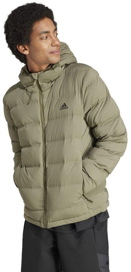 Куртка Adidas Helionic Hooded Down Jacket оливковые пласты
