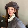 Hat Female Bow Niche Crowd Beret Temperament Show Face Small Painter Hat Tide