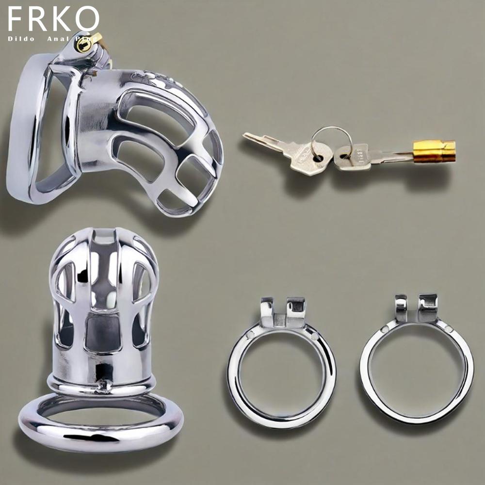 FRKO Hollow Breathable BDSM Male Chastity Cage Stainless Steel Lock Cock Bird Cage BDSM Loyalty of Men Sextoys Gay Ship From USA Good product