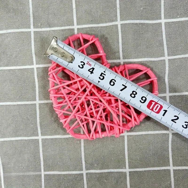 Valentine's Day Heart-shaped Rattan Ball Decoration, Vase and Bowl Filling, Decoration for Props, Window Decoration,  Decor