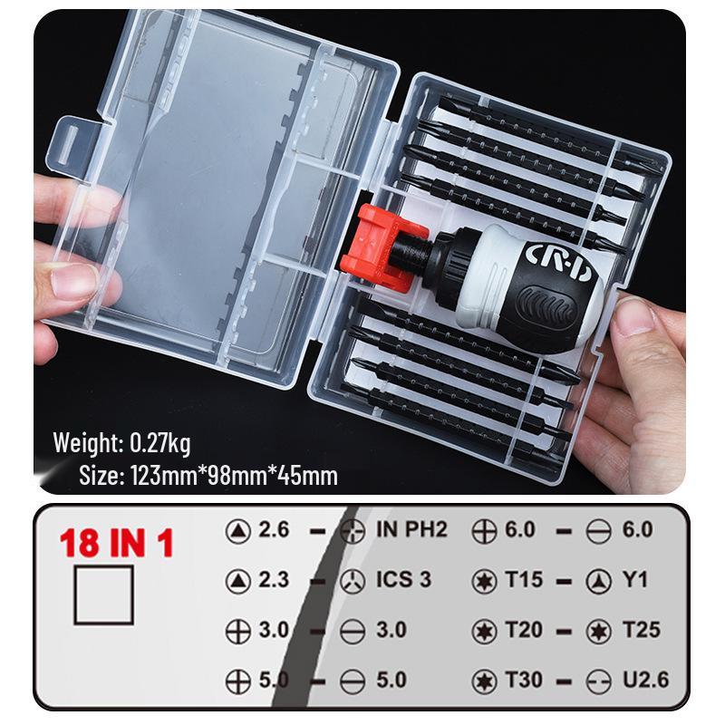 Набор из 13 в 1 изолированных нескользящих двухфункциональных храповых отверток Phillips и шлицевых