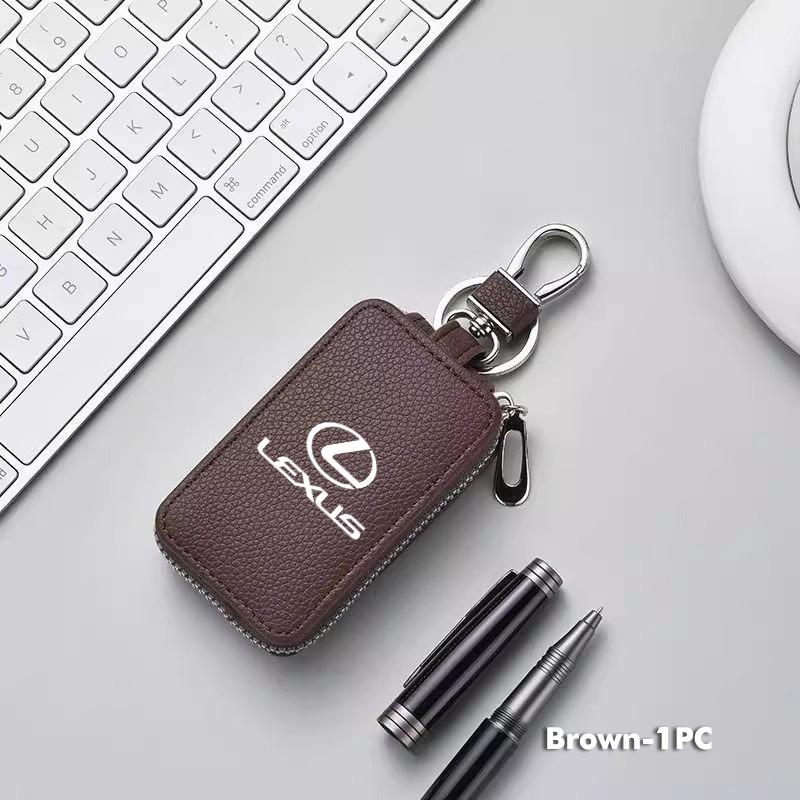For Lexus Leather Car Keychain Bag Organizer Key Zipper Case Bag Protection Cover IS350 ES350 IS250 IS460 IS220h IS300 LX570BL1
