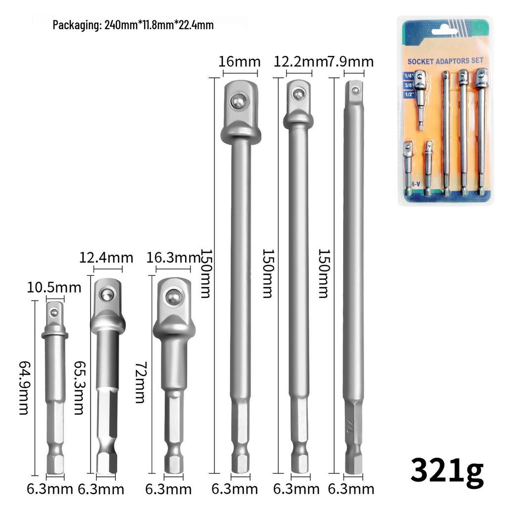 Compact Dual-Function Self-Locking Screwdriver Bit Extension Rod
