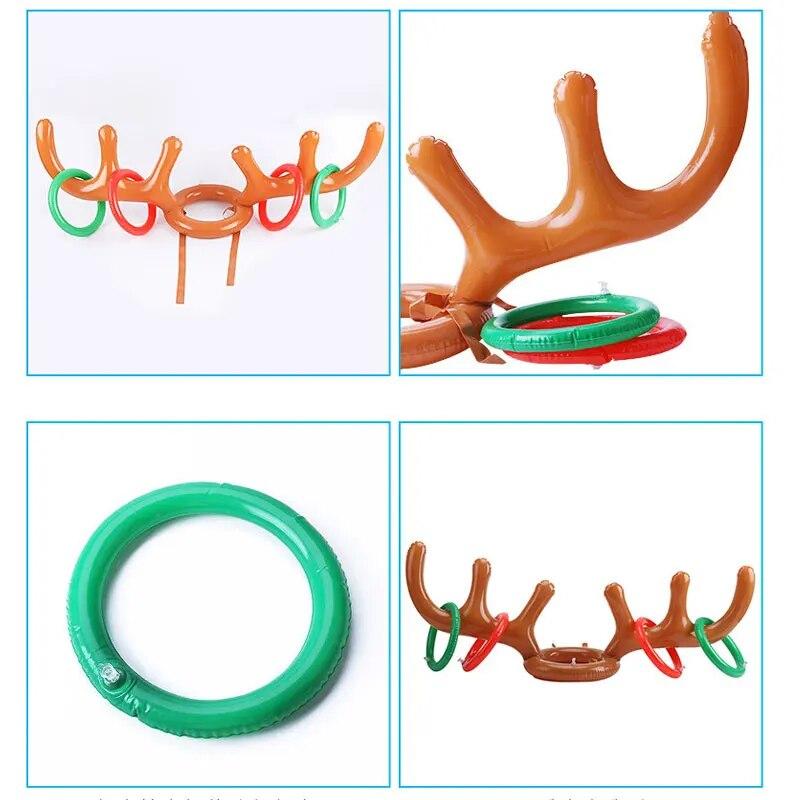 1 шт., повязка на голову из ПВХ, детская игрушка, милые надувные рога, надувная шляпа с рогами северного оленя, рождественские игрушки, детские рождественские игрушки, подарок