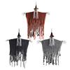 Halloween Hanging Skull Realistic Skull Ghost Decoration with Long Hair Poseable Wire Spooky Hanging Skeleton Prop for Halloween Party
